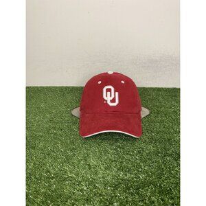 Oklahoma Sooners hat cap strap back red white vintage Y2K football mens unisex